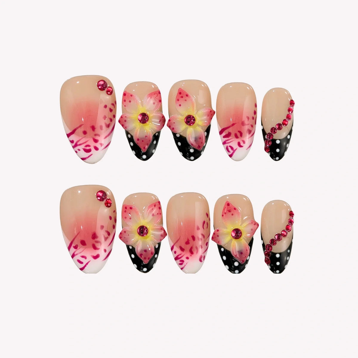 Just Peachy Aura Fresh Almond Press On Nails