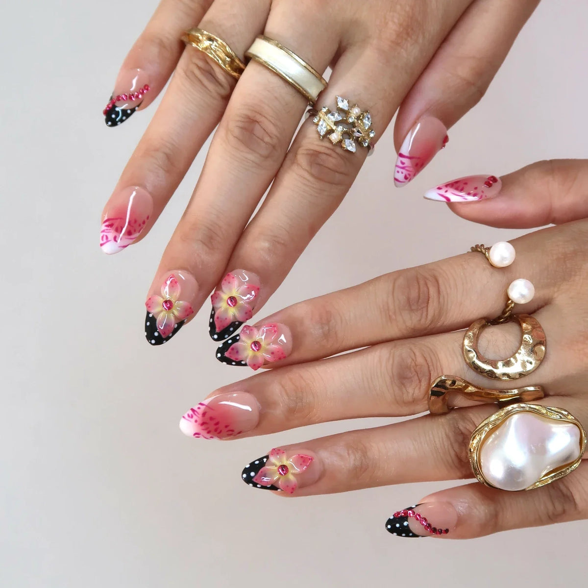 Just Peachy Aura Fresh Almond Press On Nails