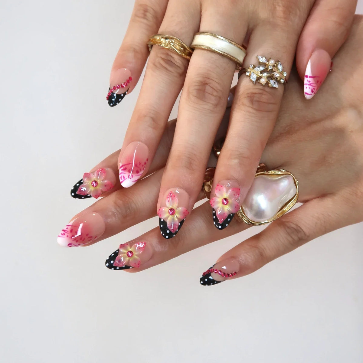Just Peachy Aura Fresh Almond Press On Nails