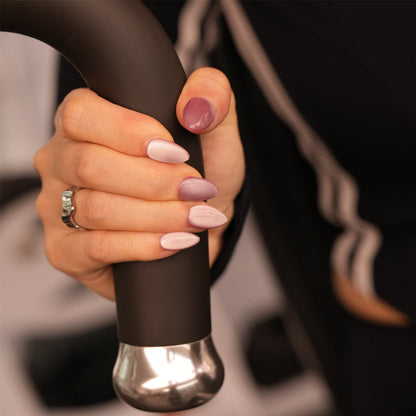 Cat Eye Lilac Fresh Almond Press On Nails