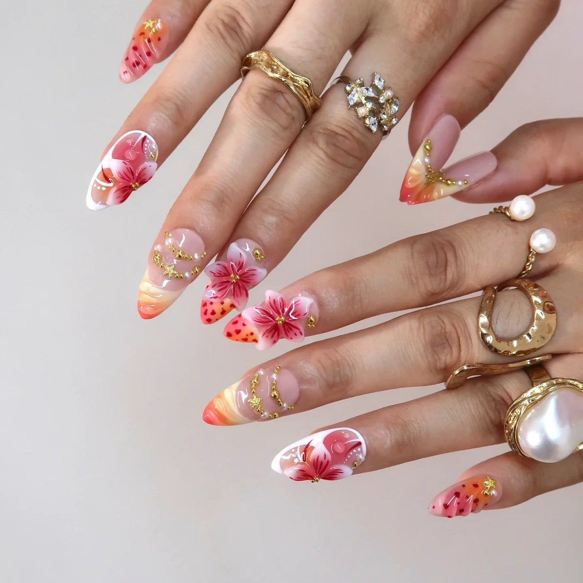 Sippin' Sunshine Aura Fresh Almond Press On Nails