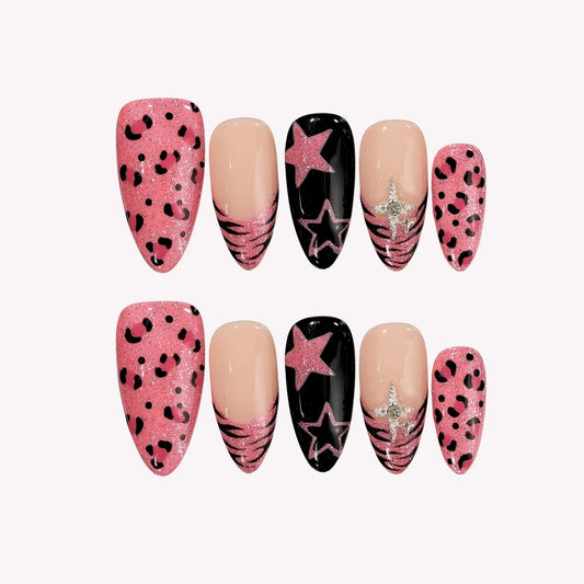 Pink Riot French Fresh Almond Press On Nails
