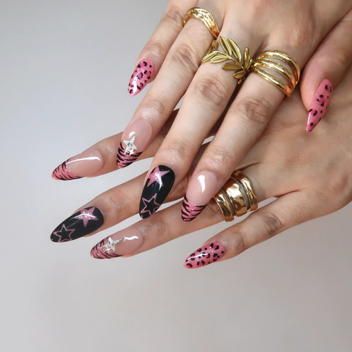 Pink Riot French Fresh Almond Press On Nails