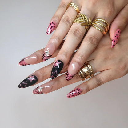 Pink Riot French Fresh Almond Press On Nails