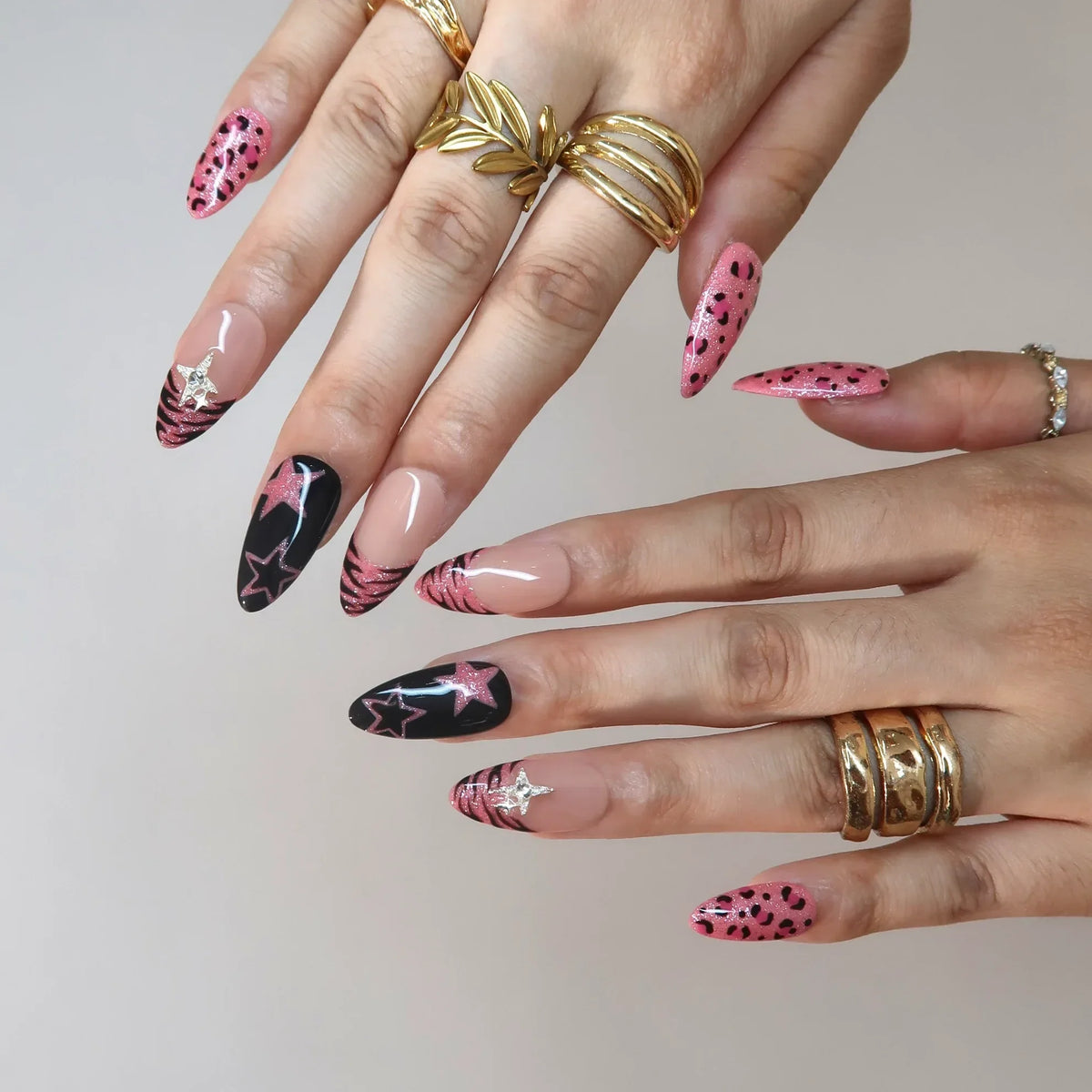 Pink Riot French Fresh Almond Press On Nails