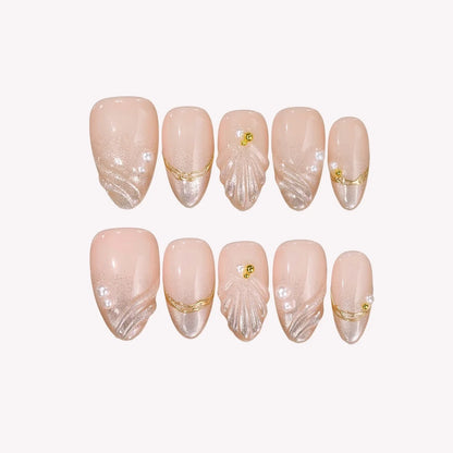 Pure Mood Cat Eye Elegant Almond Press On Nails