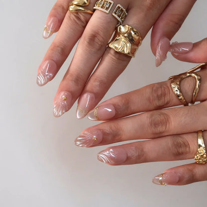 Pure Mood Cat Eye Elegant Almond Press On Nails