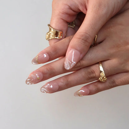 Pure Mood Cat Eye Elegant Almond Press On Nails