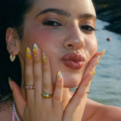 Radiant Chrome Fresh Almond Press On Nails