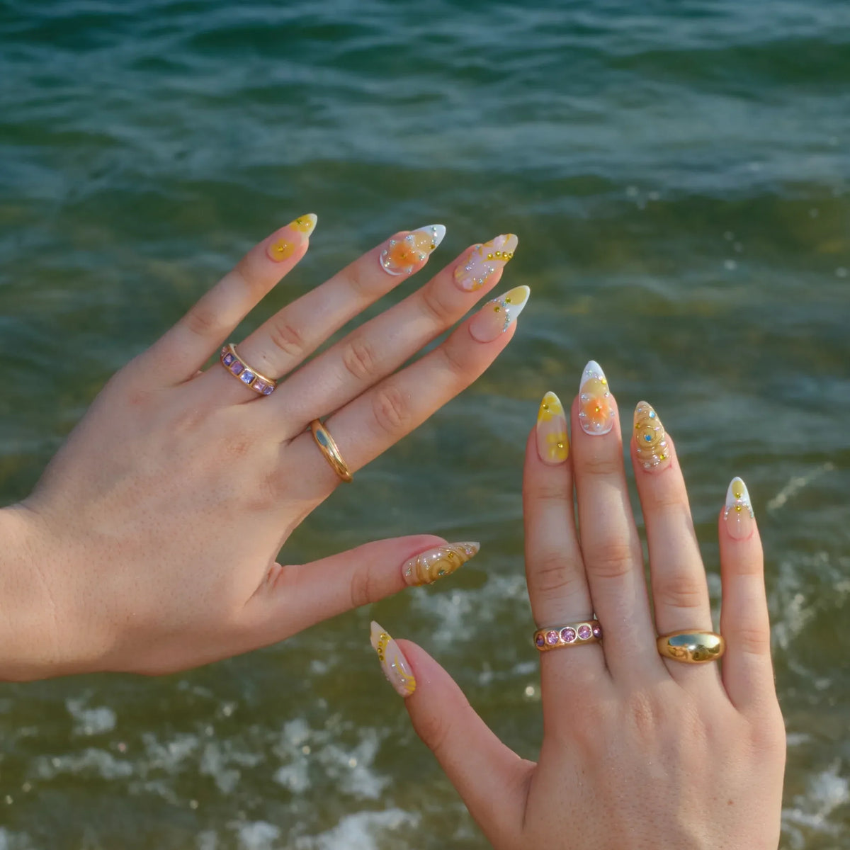 Radiant Chrome Fresh Almond Press On Nails