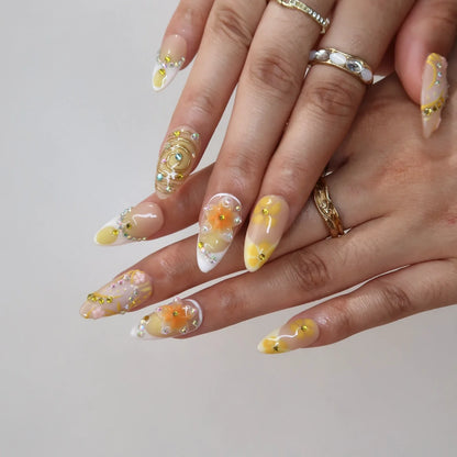 Radiant Chrome Fresh Almond Press On Nails