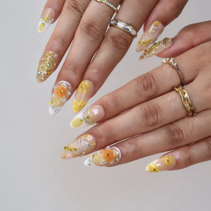Radiant Chrome Fresh Almond Press On Nails