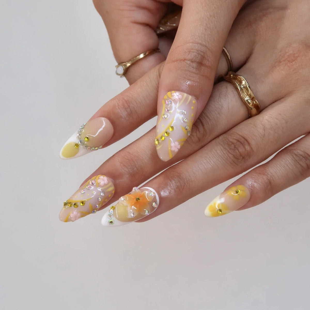 Radiant Chrome Fresh Almond Press On Nails