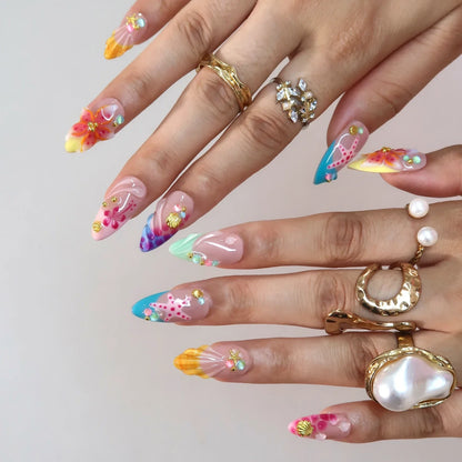 Sangria Aura Fresh Almond Press On Nails
