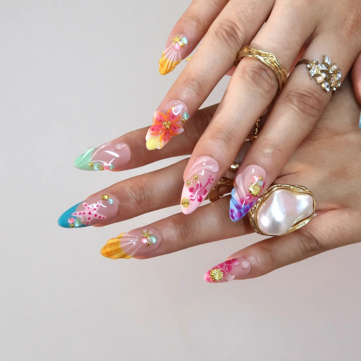 Sangria Aura Fresh Almond Press On Nails