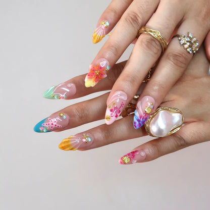Sangria Aura Fresh Almond Press On Nails