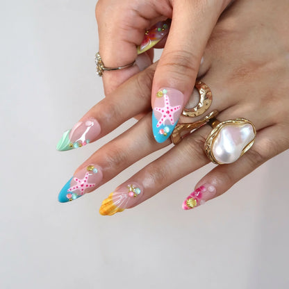 Sangria Aura Fresh Almond Press On Nails