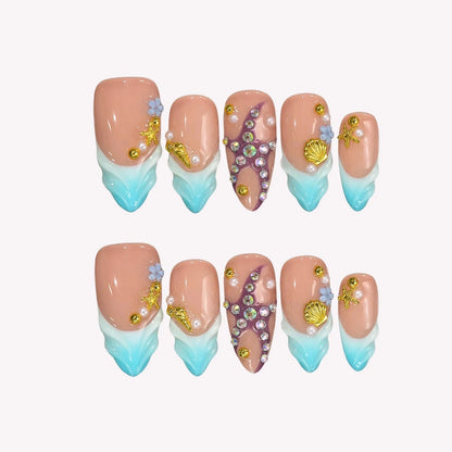 Sea Siren French Fresh Almond Press On Nails