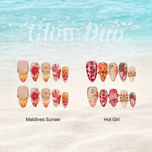 Sippin' Sunshine Aura Fresh Almond Press On Nails