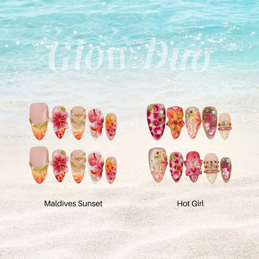 Sippin' Sunshine Aura Fresh Almond Press On Nails