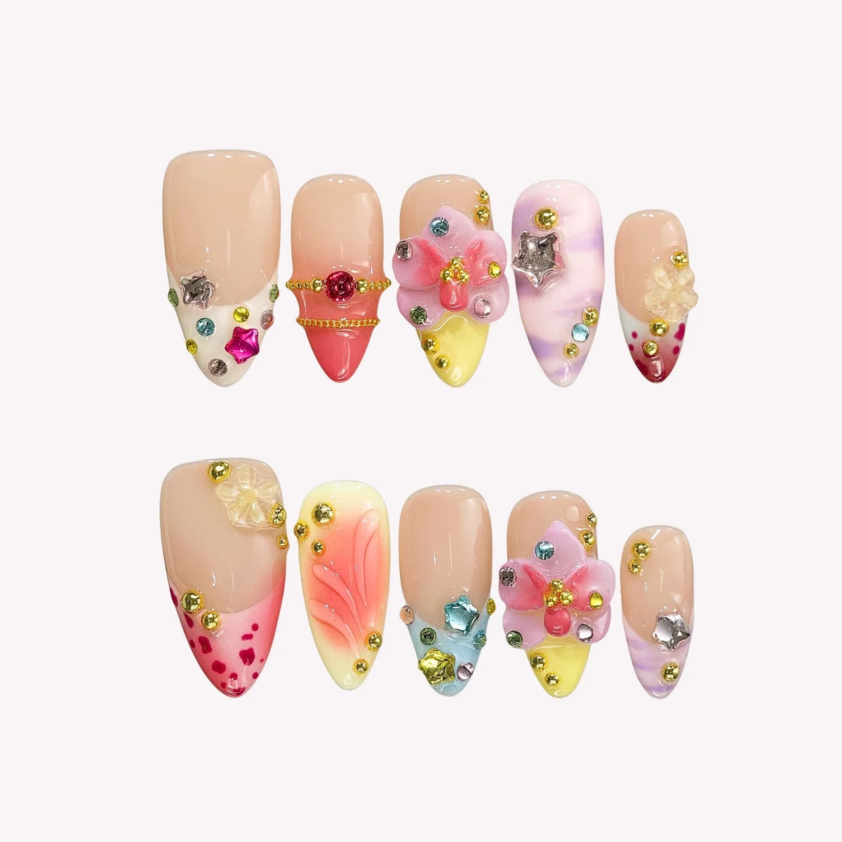 Sugar Baddie Aura Fresh Almond Press On Nails