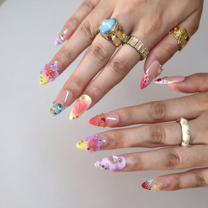 Sugar Baddie Aura Fresh Almond Press On Nails