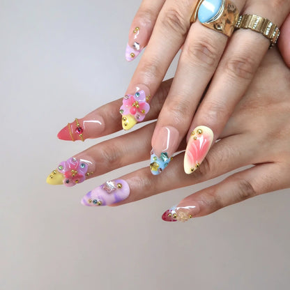 Sugar Baddie Aura Fresh Almond Press On Nails