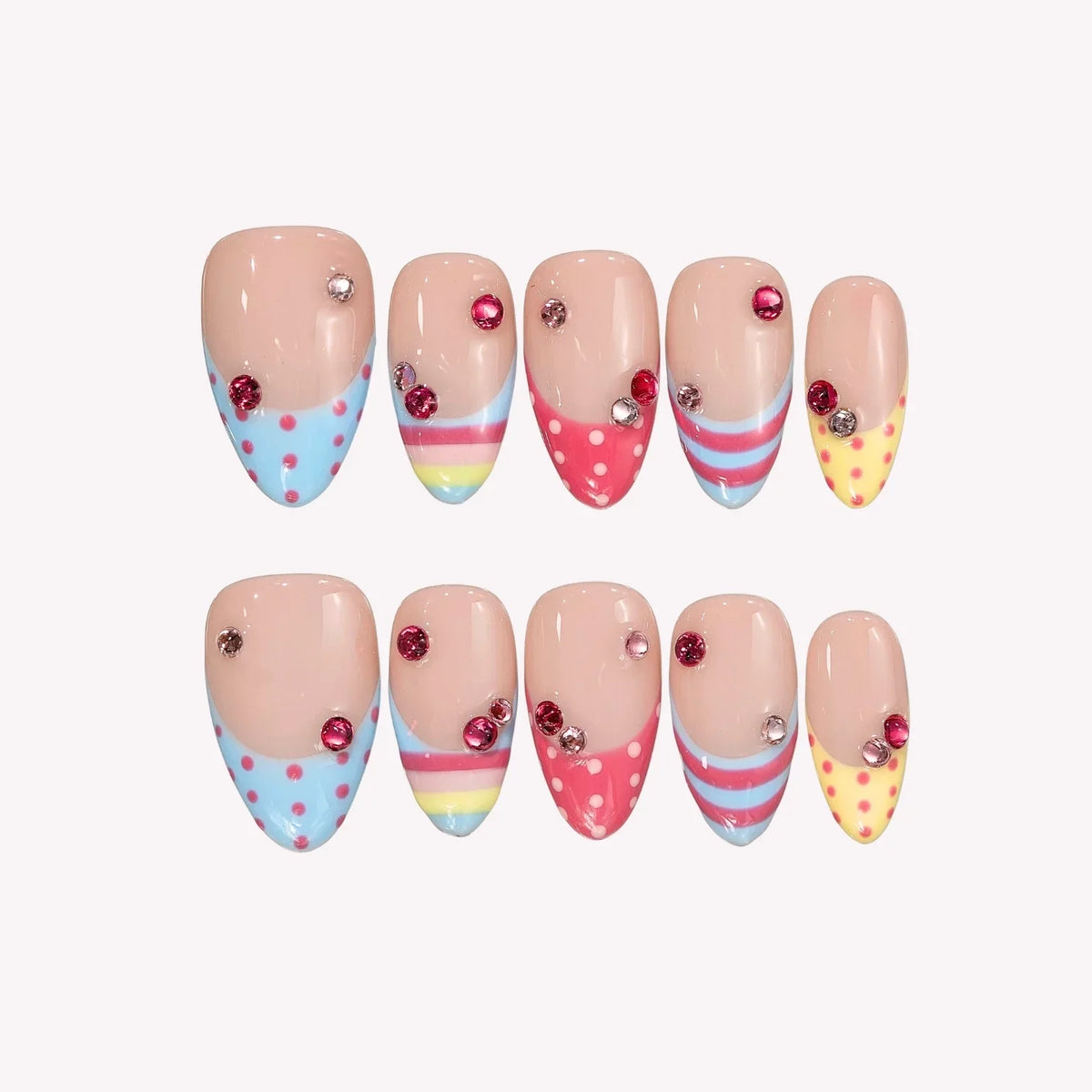 Sugar Pop French Fresh Almond Press On Nails