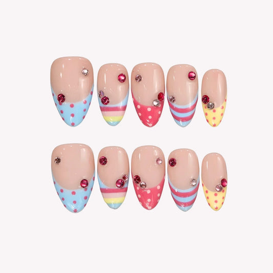 Sugar Pop French Fresh Almond Press On Nails