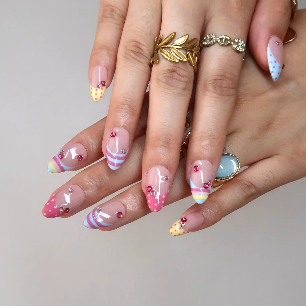 Sugar Pop French Fresh Almond Press On Nails