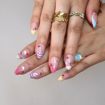 Sugar Pop French Fresh Almond Press On Nails