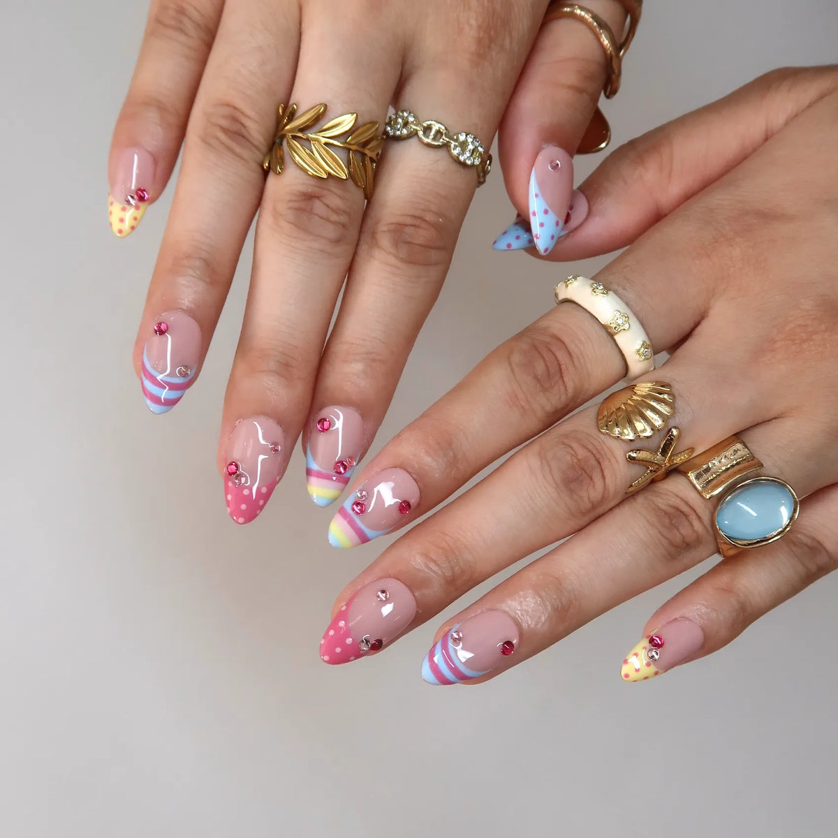 Sugar Pop French Fresh Almond Press On Nails