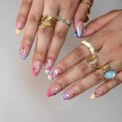 Sugar Pop French Fresh Almond Press On Nails
