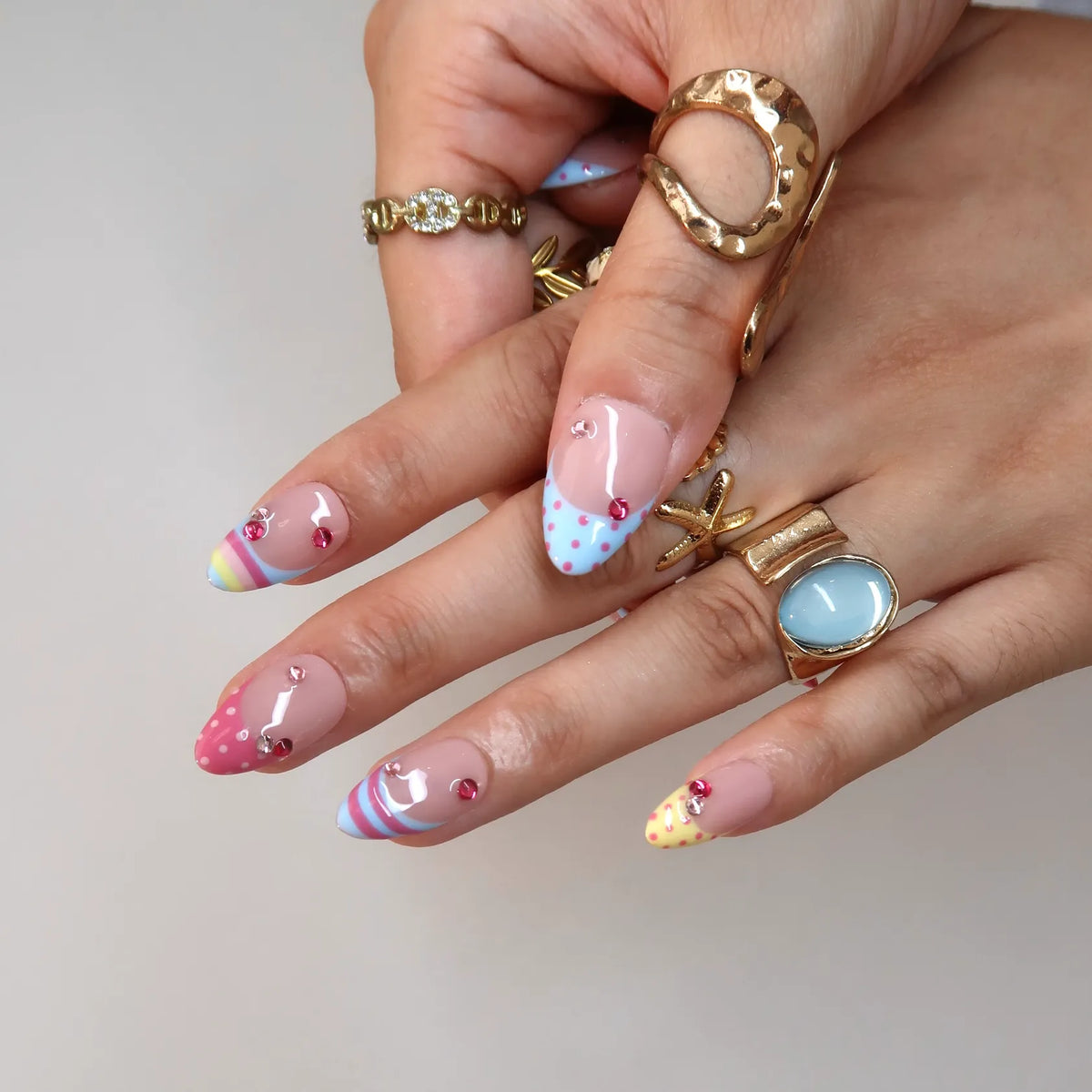 Sugar Pop French Fresh Almond Press On Nails