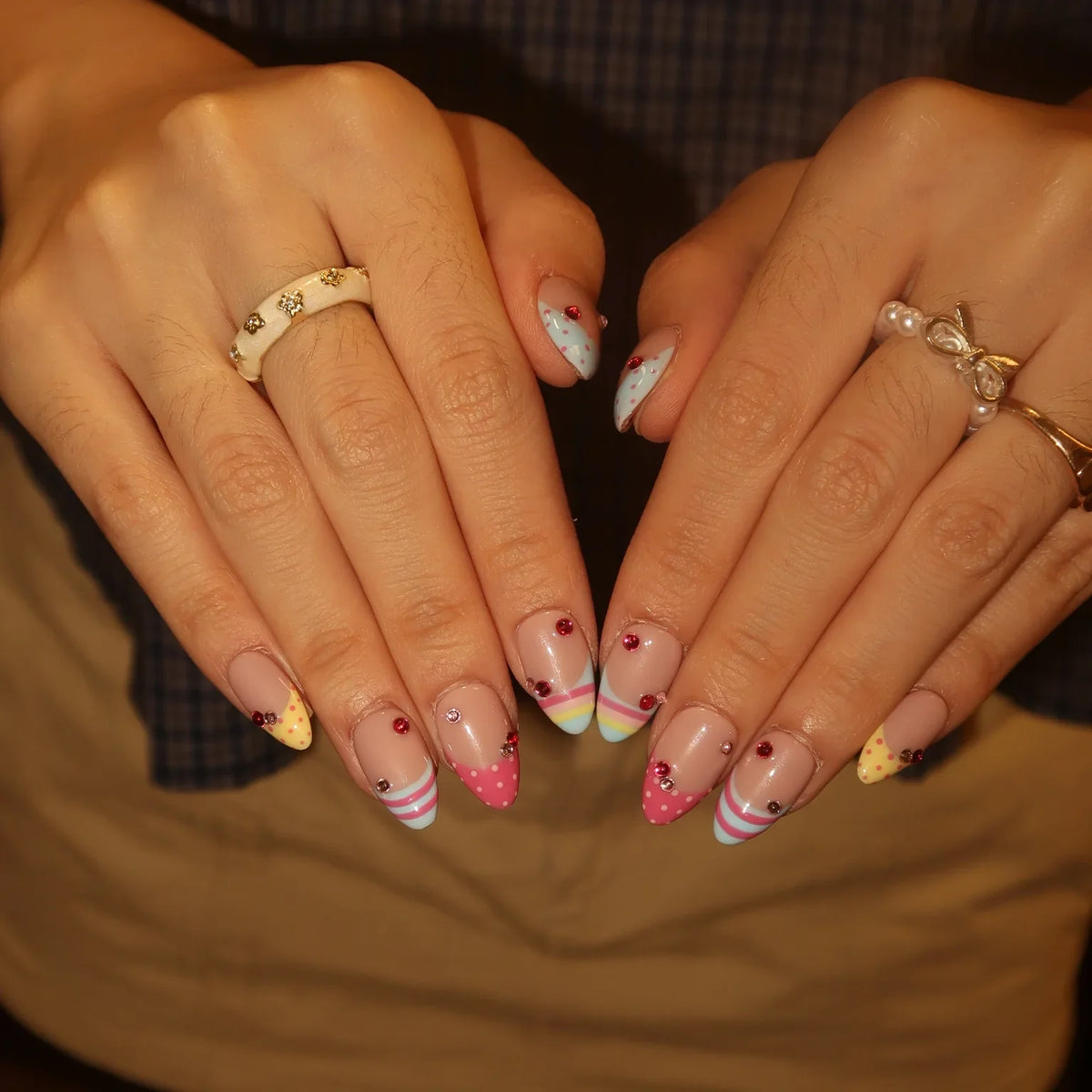 Sugar Pop French Fresh Almond Press On Nails