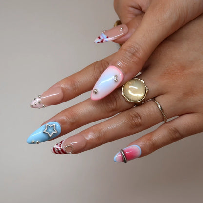 Sugar Trip Chrome Fresh Almond Press On Nails