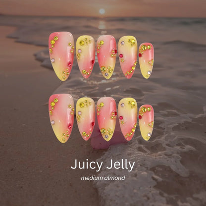 Sun Soaked Chrome Fresh Almond Press On Nails
