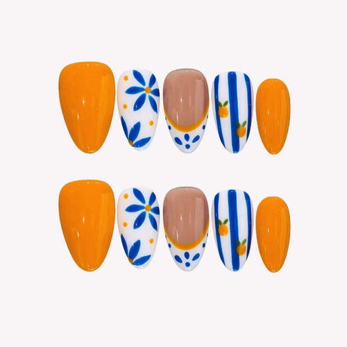 Sunny Capri French Fresh Almond Press On Nails