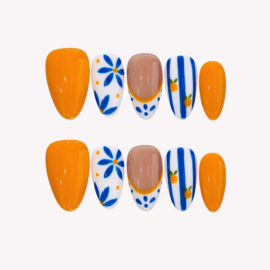 Sunny Capri French Fresh Almond Press On Nails