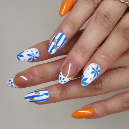 Sunny Capri French Fresh Almond Press On Nails