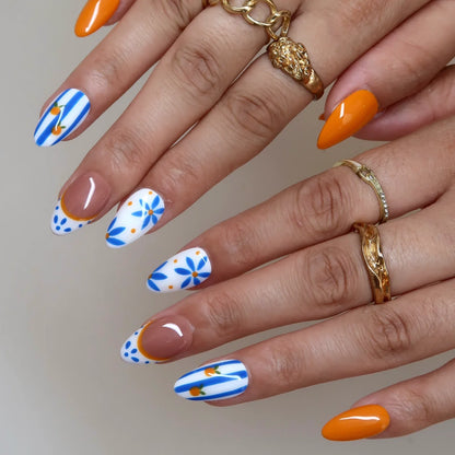 Sunny Capri French Fresh Almond Press On Nails