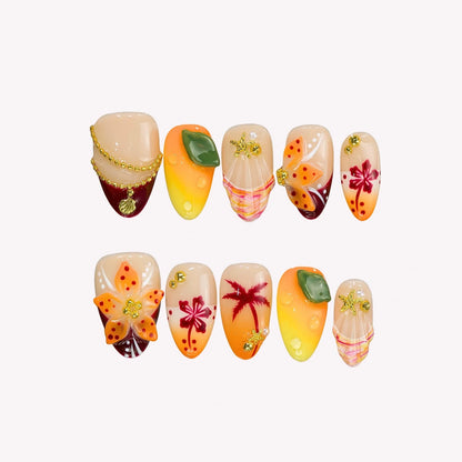 Sunny Side Up French Fresh Almond Press On Nails