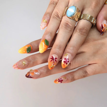 Sunny Side Up French Fresh Almond Press On Nails