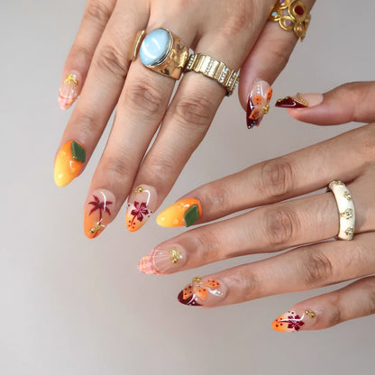 Sunny Side Up French Fresh Almond Press On Nails