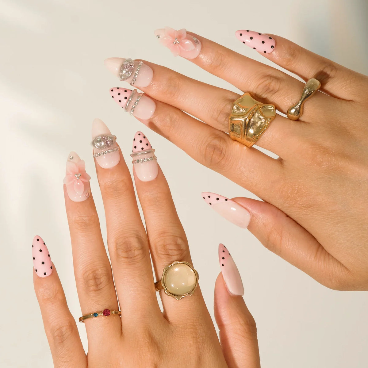 Sweet Overload Chrome Fresh Almond Press On Nails