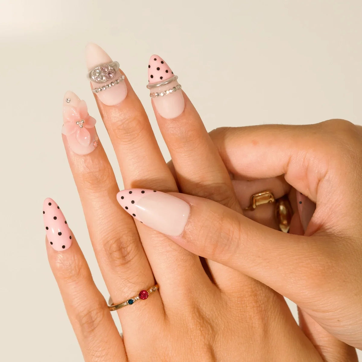 Sweet Overload Chrome Fresh Almond Press On Nails