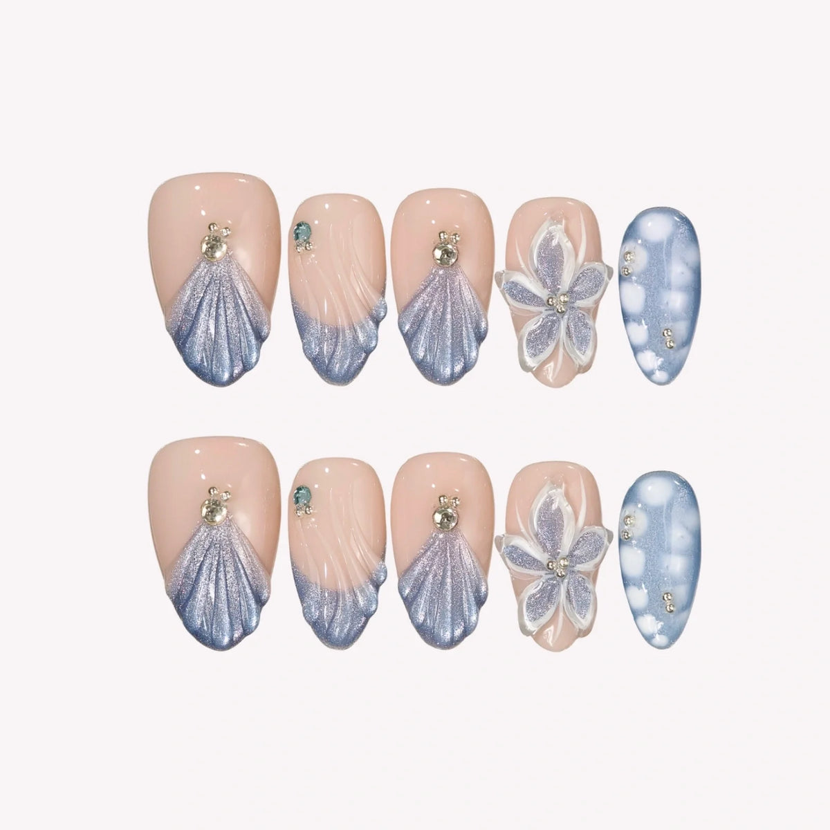 Tender Haven Cat Eye Fresh Almond Press On Nails