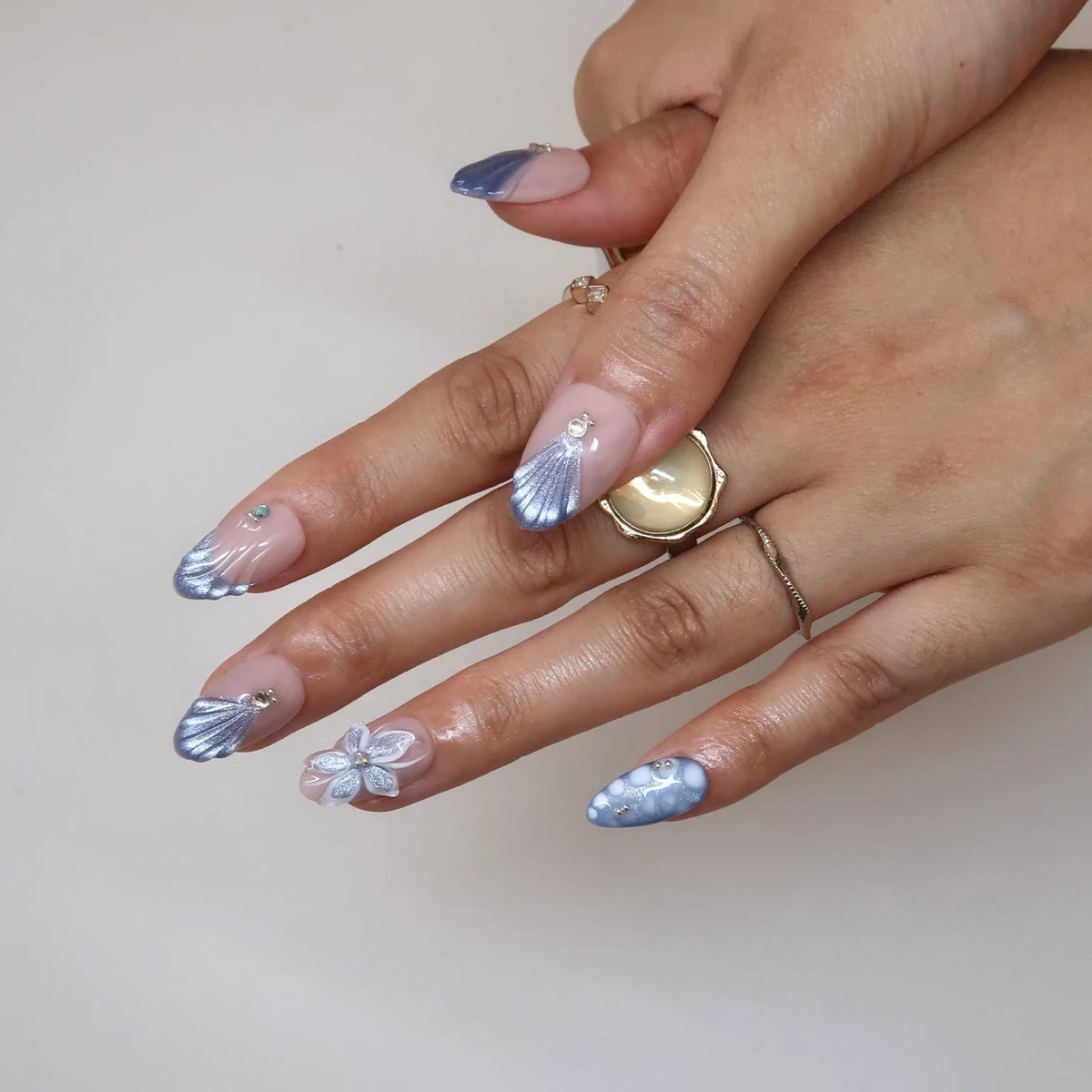 Tender Haven Cat Eye Fresh Almond Press On Nails