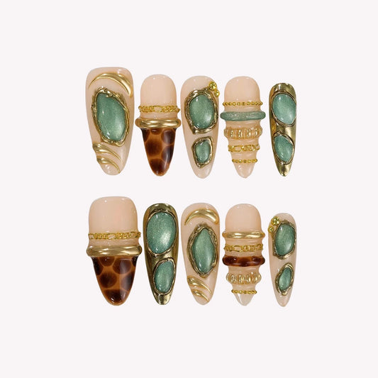 Well Off Chrome Fresh Almond Press On Nails