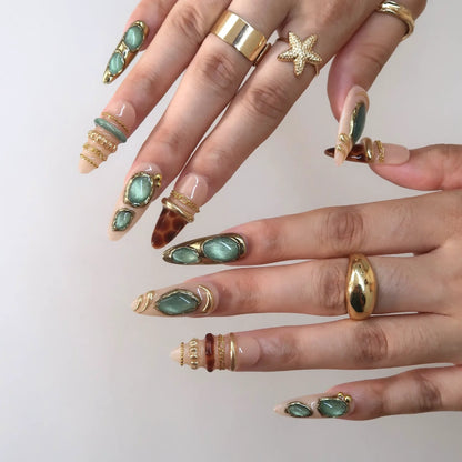 Well Off Chrome Fresh Almond Press On Nails